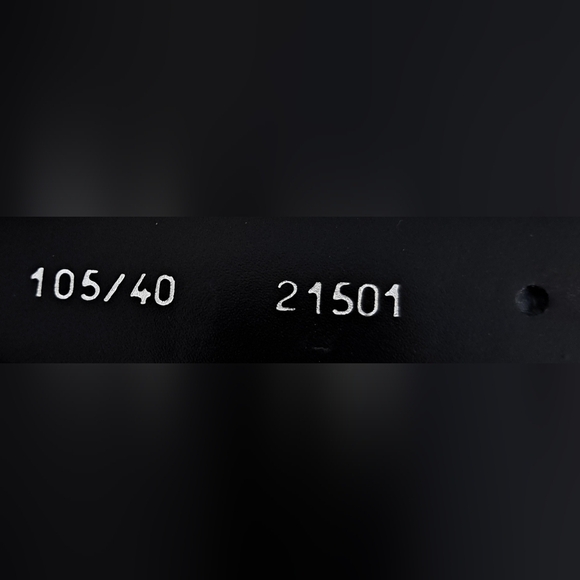 EUC Leyva Snake Scale Embossed Black Smooth Spanish Leather Handmade Belt 40in - Picture 4 of 4